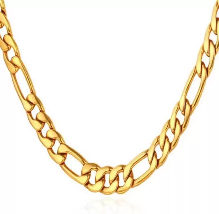 KRYSTALZ 4Mm Figaro Curb Gold Plated Stainless Steel 20" Chain Necklace For Mens & Boys (B09X79CTMH) Amazon Price History, Amazon Price Tracker