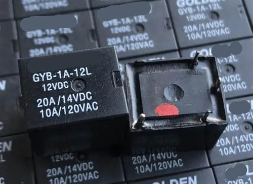 Relé DORADO GYB-1A-12L de 4 pines y 12V para sustitución de piezas 3