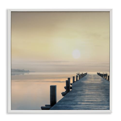 'Morning Dock Waterfront Sunrise'| Framed Giclee Art