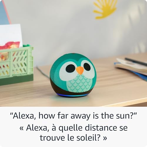 Amazon Echo Dot Kids with Alexa (newest model), Designed for kids, with parental controls, Includes 1 Year of Amazon Kids+, Stardust, with Alexa+ Early Access - View 8