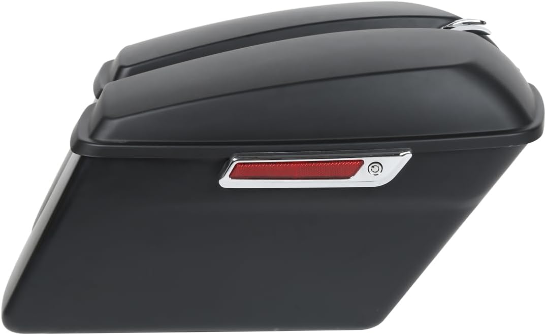 TCMT Matte Black Hard Saddle Bags + Latch keys & Liners Carpet Insert Fits For Harley 2014-2024 Touring Models Road King Electra Street Road Glide Ultra Limited