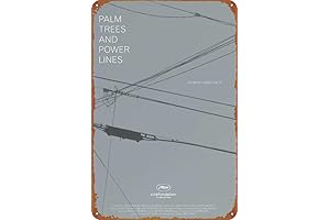 Palm Trees and Power Lines Tin Poster