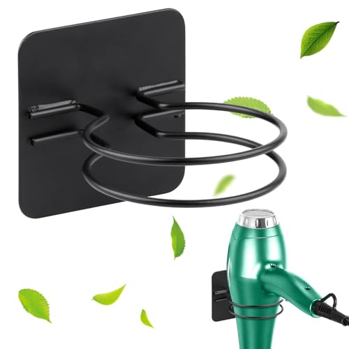 Tahbarshi FöHn Halterung, FöNhalter Ohne Bohren, Edelstahl FöHnhalter Wand, Selbstklebend Haartrocknerhalter für Bad Barbershop Hotel