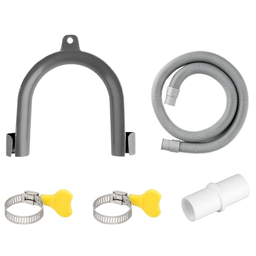Rumyve Washing Machine Drain Hose Extension - 1m Long Hose, Pipe Kit for Washing Machine and Dishwasher