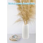 Keramik Vase Weiß 20cm Hoch Gefrostete Oberfläche, Blumenvasen Modern für Tischdeko Innenbereich, Deko Vasen für Pampasgras, Boho Vase für Frische Blumen Trockenblumen – Bild 3