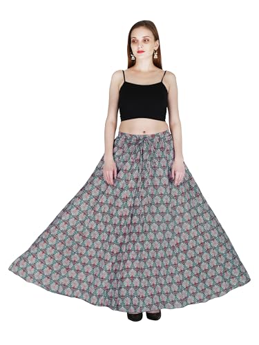 Image of Sttoffa Cotton Printed Women Wear Maxi Long Skirt 40 inch inch Full Length