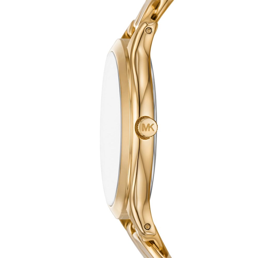 Michael Kors Orologio Runway da donna, Movimento al quarzo a tre lancette con cinturino in acciaio inossidabile, ceramica o pelle