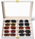 Véalo, elige y úsalo: la tapa de vidrio transparente resistente a los arañazos hace que sea fácil ver tus gafas de sol, joyas y relojes de un vistazo. Elige al instante el accesorio adecuado para que coincida con tu atuendo del día