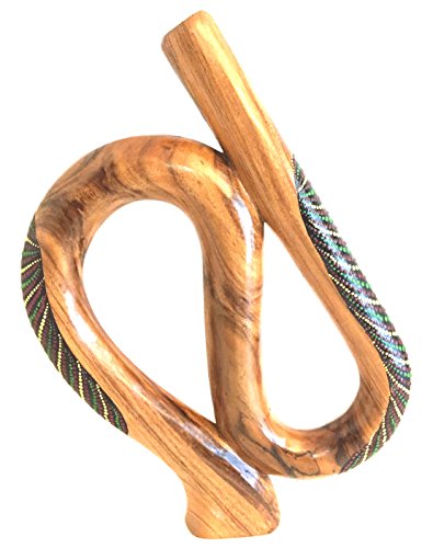 S-Shaped Didgeridoo Solid Mahogany Wood Didgeridoo Percussion Instrument - Professional Sound/Quality - Jive Brand (S-Shape) #TOP3