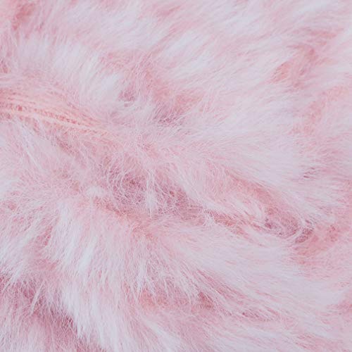 Image of NICEEC Faux Fur Yarn Super Soft, Chunky & Fluffy, Eyelash Yarn for Crochet & Knitting(Total Length 210yds /10.6oz) - Light Sakura Pink /300g