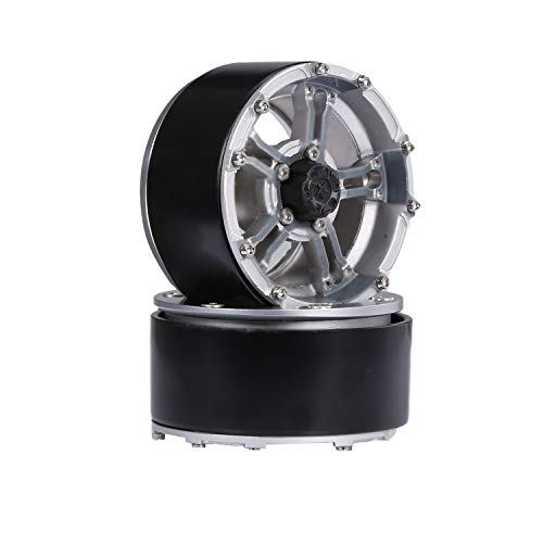 Ajcoflt 2 pcs Kit de Roda de Bloqueio de Cubo de Roda de Aço para Pneus 1.9in 1/10 Traxxas Hsp Redca