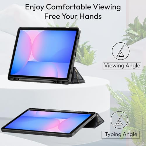 Image of Robustrion Cover for Samsung Galaxy Tab S10 Lite 10.9 inch / Tab S9 FE /Tab S10 FE /Tab S9 11 inch with [S Pen Holder],Flip Case for Samsung Tab S10 Lite /S10 /S9 FE Tablet Cover [Auto Sleep Wake] - Ocean Black