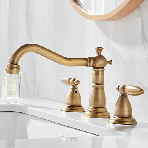 Robinet lavabo arrêt éclaboussure laiton doré 3 trous durable