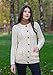 SAOL 100% Merino Wool Ladies Irish Buttons Knit Cardigan with Pockets - Ivory/Natural, X-Large