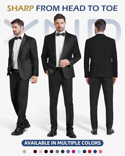 YND Men's One Button Casual Slim Fit Blazer, Shawl Lapel Lightweight Jacket Dinner Prom Party Tuxedo2