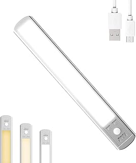 Epicflare unterbauleuchte küche led 23cm unterschrank beleuchtung küche 3Modi 66 LEDs Schrankbeleuchtung mit Bewegungsmelder Lichtleiste Leiste 1100 mAh USB Aufladbar Dimmbar für Kleiderschrank Treppe