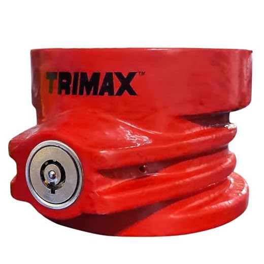 Trimax TFW80HD 5th Wheel King Pin Lock , Red