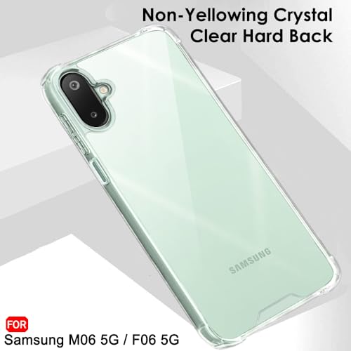 Image of TheGiftKart Crystal Clear Back Cover Case for Samsung Galaxy M06 5G / F06 5G | Shock Proof 360 Protection | Hard Clear Back Cover Case for Samsung Galaxy M06 / F06 5G (PC & TPU, Transparent Bumper)