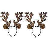 Reindeer Headband,2Pcs Christmas Reindeer Antlers Headband for Christmas Headbands Christmas Headband Reindeer Antlers Christmas Reindeer Ears Headband Christmas Antlers Headband for Adults