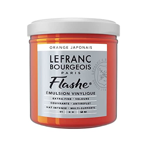 Lefranc Bourgeois Flashe Acrylique Pot 125ml Orange Japonais