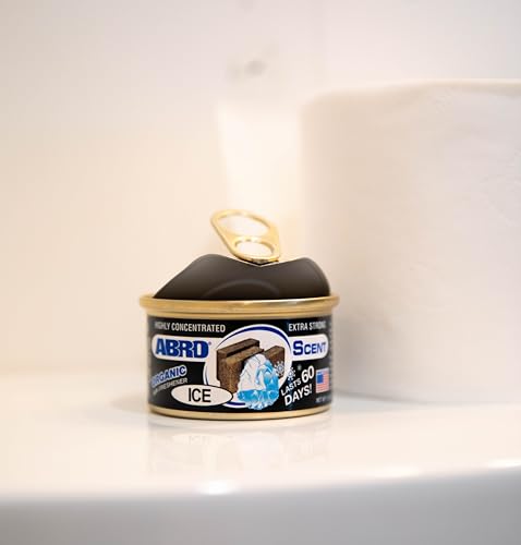 Image of ABRO Car Air Fresheners: Canned, Spill Proof Airfreshener for Home, Office, or Car Accessories Interior, Up to 60 Days - 3Pck New Car Smell Ice Scent