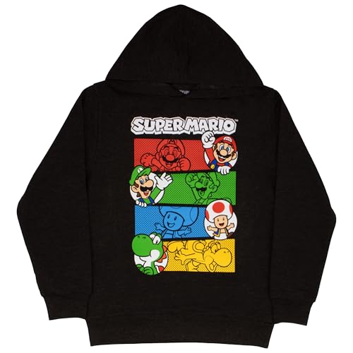 Image of Nintendo Super Mario Boy's Hoodie and T-Shirt 2-Pack, Hooded Sweatshirt and Tee Set for Kids
