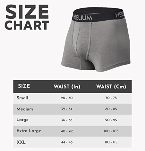 Image of HEELIUM Bamboo Underwear Trunk for Men | 3X Softer Than Cotton & Odour Free | Stretchy Fabric & Durable Waistband