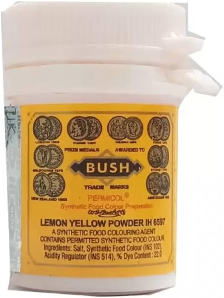 IFF Bush Lemon Yellow Powder | Food Colour | IH 6597, 10g x 20 Pcs