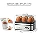 Evoloop Rapid Egg Cooker Electric 6 Eggs Capacity, Soft, Medium, Hard Boiled, Poacher, Omelet Maker Egg Poacher With Auto Shut-Off, BPA Free