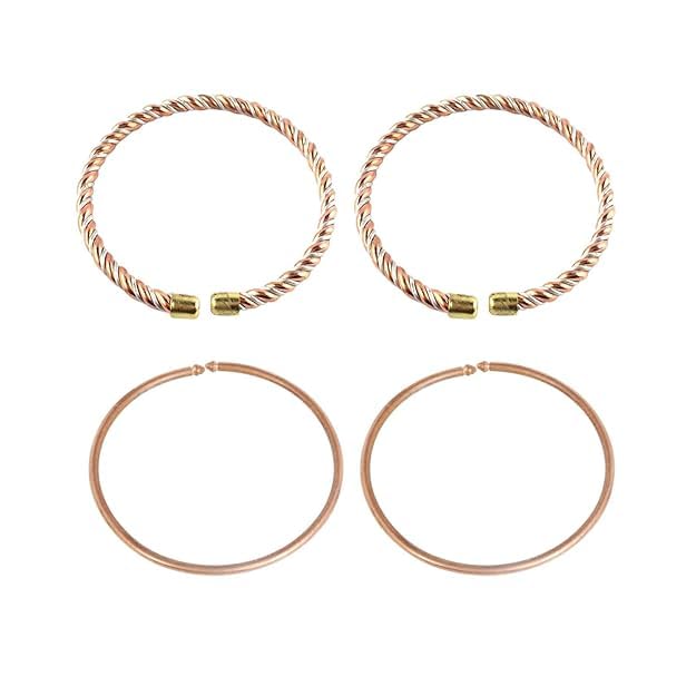 Set of 2 Pairs (Total 4) Combo of Panch Dhatu Kada and Copper Kada for Your Little Ones | Adjustable Infant New Born Baby ... - Review, Price and Buying Guide