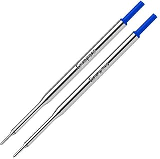 PaperMate Compatible Ballpoint Pen Refills - Medium BLUE - TWIN PACK - Made in EU