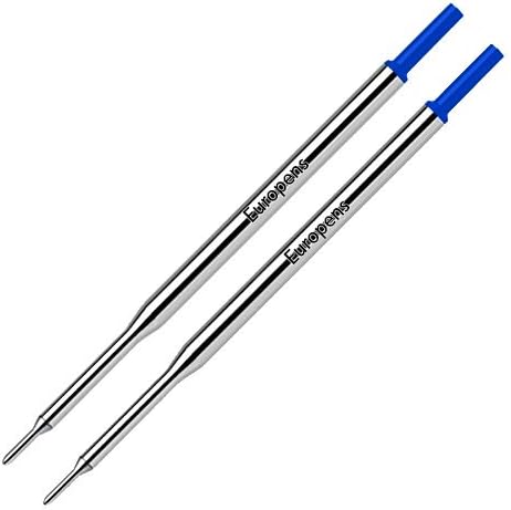 PaperMate Compatible Ballpoint Pen Refills - Medium BLUE - TWIN PACK - Made in EU
