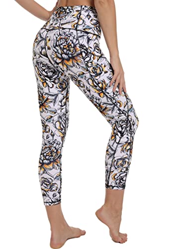 Free Leaper Leggins Flores Mujer 7/8 Bolsillos