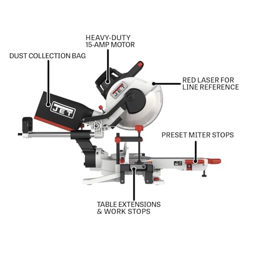 JET JMS-10X Sliding Dual-Bevel Compound Miter Saw
