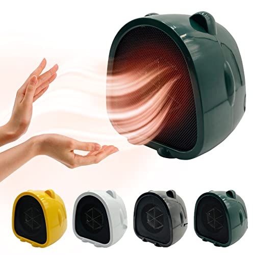 Keramik Heizlüfter,Heizlüfter Energiesparend,500W Elektroherd Heizlüfter Geringer Verbrauch, 3 Sekunden schnelles Aufheizen, Überhitzungsschutz, Kippschutz Cover