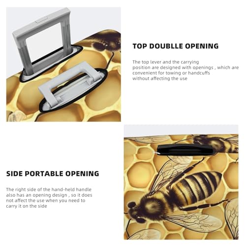 Housse de protection élastique pour valises Bees2 Noir S - 5