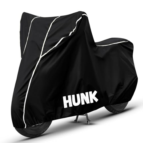 Image of Bike Cover for Hunk 100% Waterproof, Dustproof & Scratch Resistant| Fully Bottom Elastic UV Resistant Heavy Duty Body Cover | All Weather Outdoor Use