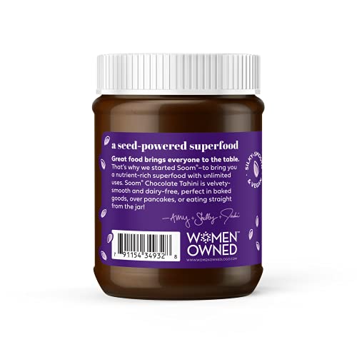 Soom Foods Chocolate Tahini Halva Spread 12Oz (Pack Of 2) | Silky Smooth Texture For Baking, Desserts, Hummus | Vegan, Nut-Free, Gluten-Free #TOP1