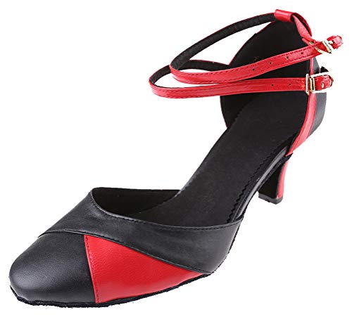Chaussures de danse latine Salsa Tango Cha-Cha Ballroom talon bas noir 40