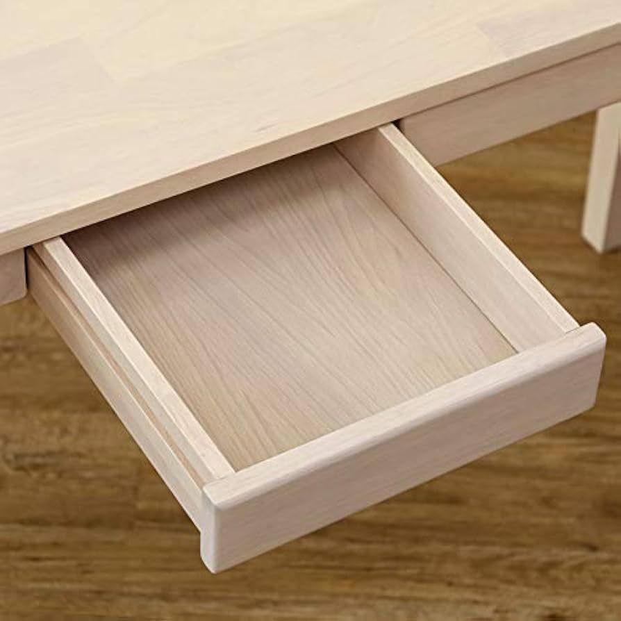 Amazon|木製テーブル 〔長方形 120cm×45cm〕 引出し2杯付き ホワイト Amazon|木製テーブル 〔長方形 120cm×45cm〕 引出し2杯付き ホワイト