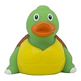 Lilalu Gummiente - ein Klassiker für jedes Badezimmer schwimmt aufrecht und ist perfekt zum Halten, Quetschen und Genießen!