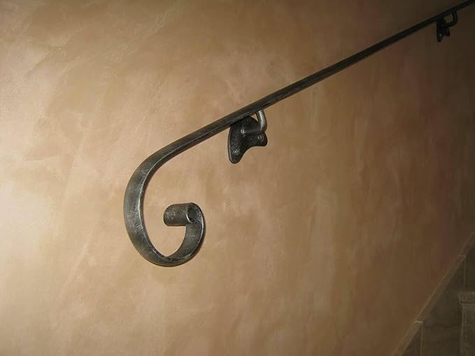 Main courante fer forgé Napoli bronzo 60 cm rampe escalier murale - 4