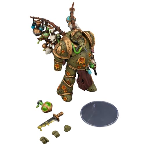 Image of JOYTOY Warhammer 40,000 1 /18 Action Figure Death Guard Tallyman and Biologus Putrifier-2PCS Collection Model Pre-Order