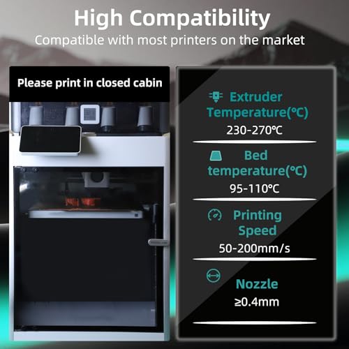 Image of 3DHoJor ABS Filament 1.75mm, ABS 1kg Spool (2.2lbs),3D Printer Filament,Dimensional Accuracy + /- 0.03 mm, Fit Most FDM Printer-Green
