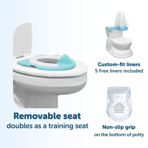 Real Feel Potty With Wipes Storage, Transition Seat & Disposable Liners - Realistic Toilet - Easy To Clean & Assemble - Jool Baby #TOP1