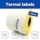 MDlabels Weiße Thermo etiketten auf Rolle 75x50mm 1000 Stück - permanent haftend, für Barcode, weiße Klebeetiketten zur Beschriftung Thermische etiketten