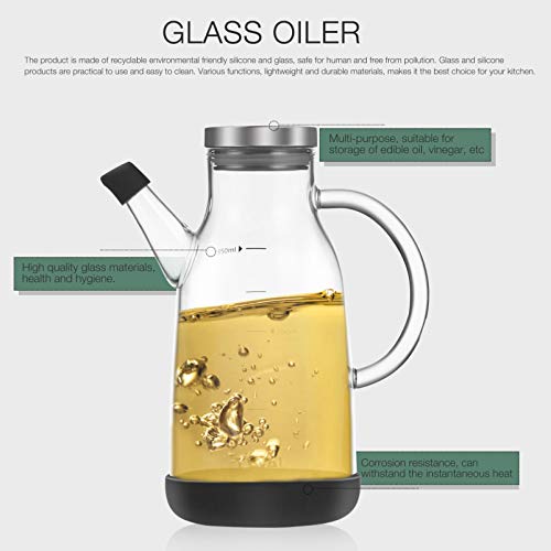 Hemoton Garrafa de Azeite de Oliva Garrafa de Óleo Lata de Óleo Pote Vasilha de Molho Garrafa Utensí