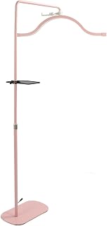 29 Half Moon Beauty Lamp, 45W 2500LM Eyelash Floor Light with Phone Holder, 3200K to 5600K Color Temp Adjustable Extendable Light Bracket for Eyelash Tattoo Spa Salon (Pink)