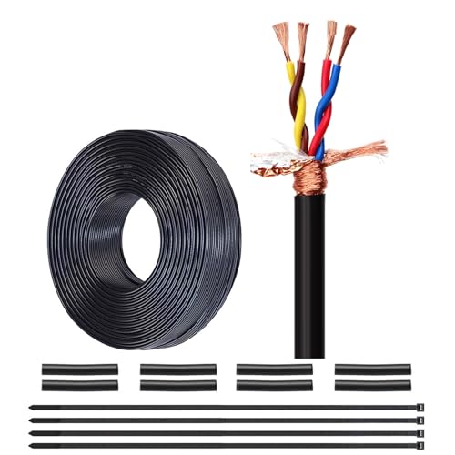 Fil électrique blindé 4 cœurs 22AWG câble paire torsadée cuivre OFC flexible 100m