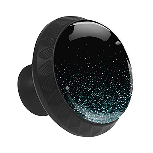 Boutons de tiroir abstraits noirs pour une commode de chambre élégante